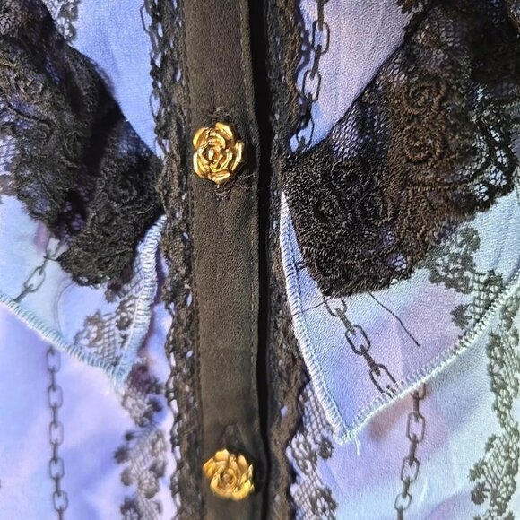 Axes Femme Purple Chiffon Disney Castle Victorian Dress Calab Japan Import Sz. M - Picture 4 of 10